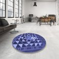 thumbnail image 4 of Ahgly Company Machine Washable Indoor Rectangle Transitional Light Slate Blue Area Rugs, 4' x 6', 4 of 7