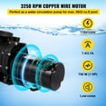 thumbnail image 3 of VEVOR Swimming Pool Pump 1HP Pool Pump 110/220V 5544GPH In/Above Ground Strainer, 3 of 9