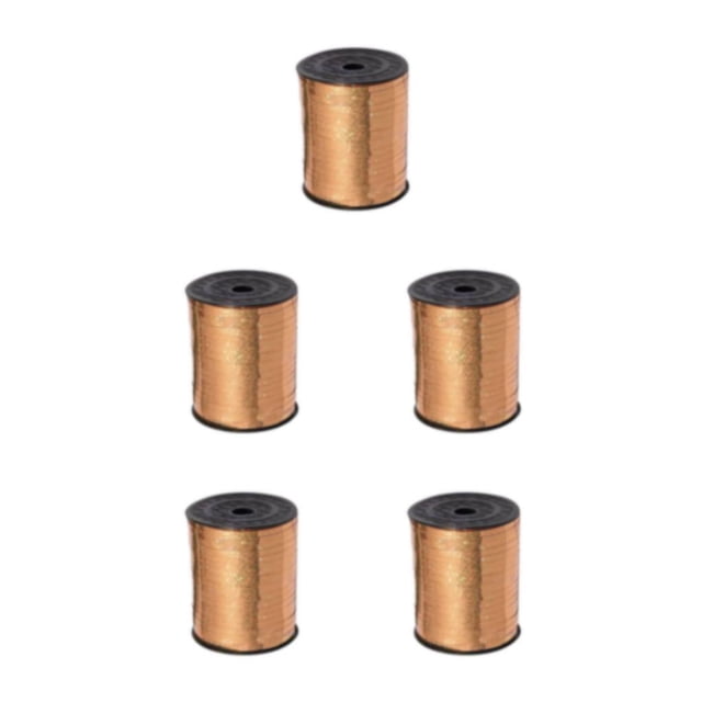 kurtrusly Sparkling Ribbon Balloon Sturdy And Durable For Crafts And Gift Packaging Tidy Golden Curled Ribbon Champagne Gold 5Set