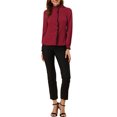 thumbnail image 2 of INSPIRE CHIC Women's Office Button Down Ruffle Stand Collar Long Sleeve Work Shirts, 2 of 6