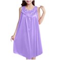thumbnail image 1 of Tqcoqu Women's Round Neck Solid Color Loose And Comfortable Plus Size Home Skirt, 1 of 2