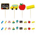 thumbnail image 1 of Shisuyan 27 Pcs Toppers de Cupcake Rentrée des Classes, Règle de Tableau Noir, Pommes, Pics à Gâteau, Fruits, Dessert, Toppers d'Apéritif pour le Premier Jour d'École, Décoration de Fête de Bienvenue, 1 of 8