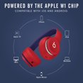 thumbnail image 4 of Restored Beats Solo3 Wireless On-Ear Headphones - W1 Chip, Class 1 Bluetooth, 40 Hours of Listening Time, Built-In Microphone and Controls - (Club Red), 4 of 7
