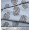 thumbnail image 2 of Soimoi Moss Georgette Fabric Paisley Block Fabric Prints by Yard 42 Inch Wide, 2 of 3