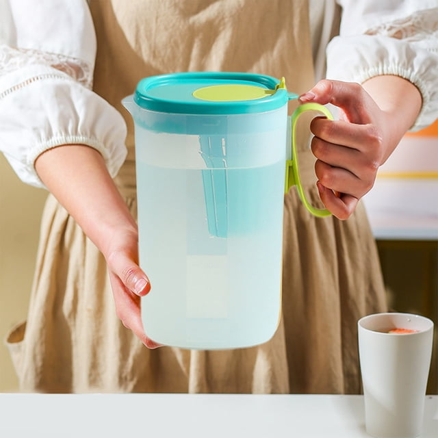 Bouilloire Froide pour Réfrigérateur, Bouilloire Domestique Grande Capacité, Bouilloire d'Extérieur en Plastique de Qualité Alimentaire, Bouilloire Froide Scellée avec Poignée