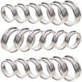 thumbnail image 1 of SKISUNO 18Pcs Plated Silver Stainless Steel Plain Finger Rings Smooth Surface for Custom Ring Design, 1 of 6