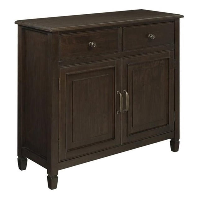 Connaught Armoire de Rangement d'Entrée Traditionnelle en Bois de 40 Pouces de Large, Brun Châtaigne Foncé