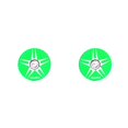 thumbnail image 2 of Guardoinrt RISK Road Bike Rustproof Good Sealing Headset Cover Aluminum Alloy Stem Top Caps with Bolt for Cycling Headset Accessories Green Star Thorn 2Set, 2 of 6