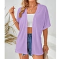 thumbnail image 1 of Jsaierl Cardigans Légers pour Femmes Été Décontracté Manches Courtes Hauts Plage Vacances Chemises Douces Confortables Amples, 1 of 6