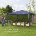 thumbnail image 4 of Outsunny Party Tent, Portable Gazebo Canopy Event Shelter Dark Blue, 4 of 10