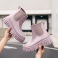 thumbnail image 4 of LOVZFMLL Bottes pour Femmes Bottines à la Cheville Bout Rond Imperméables Talon Bas Épais Bottes de Pluie Printemps Automne Mode Chaussures Décontractées, 4 of 6