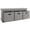 Grey, variant on HOMCOM Shoe Bench with Cushion Seat, 3 Fabric Drawers for Entryway Hallway