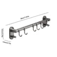 thumbnail image 3 of Amzcrzy Hook Rack Kitchen Hook Rack No Hole Hanging Rod Wall Mounted Storage Rack Multifunctional Pot Shovel Spoon Storage Rack （3Ml） Dorm Room Essentials Kitchen Appliances Home and Kitchen, 3 of 7