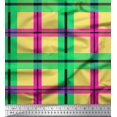 thumbnail image 1 of Soimoi Poly Georgette Fabric Check Check Print Fabric by the Yard 52 Inch Wide, 1 of 4