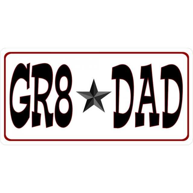 GR8 DAD Photo Personnalisation Gratuite de la Plaque License sur Cette Plaque