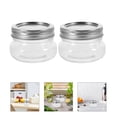 thumbnail image 3 of 2Pcs Small Glass Jars Mini Mason Jar Wide Mouth Small Jam Honey Container Jars, 3 of 7