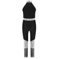 thumbnail image 4 of Freebily Kids Girls Shiny Metallic Gymnastic Unitard Sleeveless Bodysuit for Training and Performance Silver 10, 4 of 6