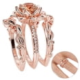 thumbnail image 1 of TopLLC Rings New Three-piece Rose Set With Zircon Rings Can Be A Valentine's Day Gift the ring, 1 of 2