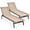 Brown, variant on Costway 2 PCS Patio Lounge Chair Chaise Recliner Back Adjustable Garden Black