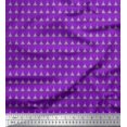 thumbnail image 1 of Soimoi Purple Rayon Fabric Tree Christmas Print Sewing Fabric Yard 42 Inch Wide, 1 of 3