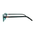 thumbnail image 4 of Womens Retro Low Point Cat Eye Layered Plastic Frame Sunglasses Green Orange Black, 4 of 4