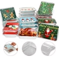 thumbnail image 4 of 50/20Pcs Christmas Cookie Tins with Lid  Foil Treat Containers for Holiday Gift Giving and Food Storage - Christmas Cookie Containers, 4 of 8