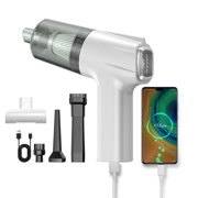 Suncoda Vacuum Cleaner, Cleaning Supplies Mini Vacuum, Wireless Handheld Car Vacuum Cleaner Rechargeable, Strong Suction, 3 In1 Buster & Blower & Hand Pump, Dry Use for Car, Keyboard