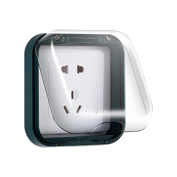 Self-Adhesive Waterproof Socket Cover with Tool-Free Installation, 90-Degree Opening Lid for Type 86 Switches and Sockets to Enhance Electrical Safety