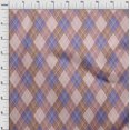 thumbnail image 4 of oneOone Velvet Dark Rose Brown Fabric Check Argyle Craft Projects Decor Fabric Printed By The Yard 58 Inch Wide, 4 of 4