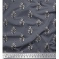 thumbnail image 1 of Soimoi Rayon Fabric Leaves & Floral Block Fabric Prints by Yard 42 Inch Wide, 1 of 3