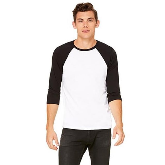 Bella + Canvas White/ Black 2764 Xl