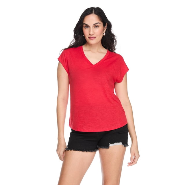 George Women's V-Neck Dolman-Sleeve Top