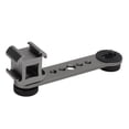 thumbnail image 1 of Cold Shoe Mount Adapter, Wide Adaptability Portable Microphone Stand Bracket Aluminium Alloy Triple Stable  For Tripod Dark Gray, 1 of 8