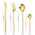 thumbnail image 2 of Matte Silverware Set Serve for 6  24 Pieces Heavy Stainless Steel Flatware Set Utensils Cutlery Tableware Set Including Steak Knife Fork and Spoon  Gift Package for Wedding Housewarming, 2 of 6