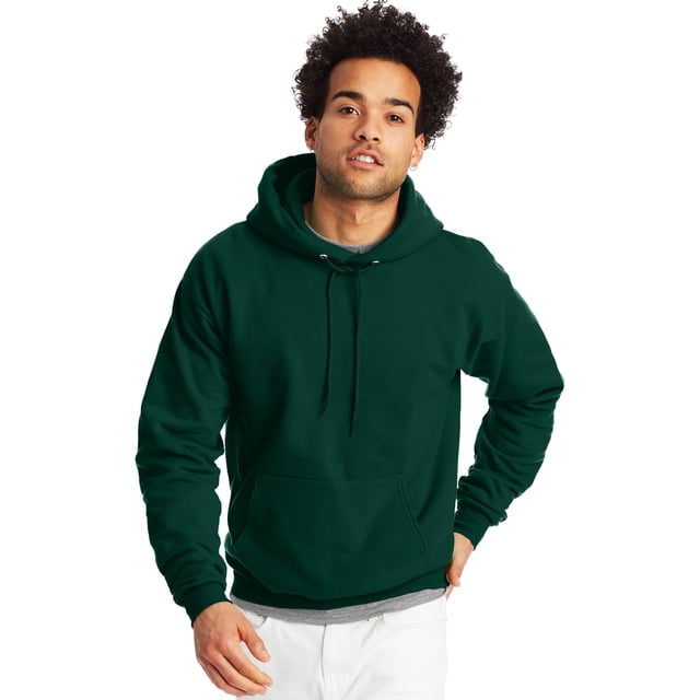 Hanes Mens EcoSmart Fleece Hoodie, 3XL, Deep Forest