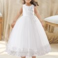 thumbnail image 2 of NiSHUIHAN Robe d'Été pour Filles Tenue Formelle pour Enfants Incluant Longues Robes Florales Robes de Princesse Robes à Fleurs pour Enfants Robes de Mariage Etc Blanc 160, 2 of 3