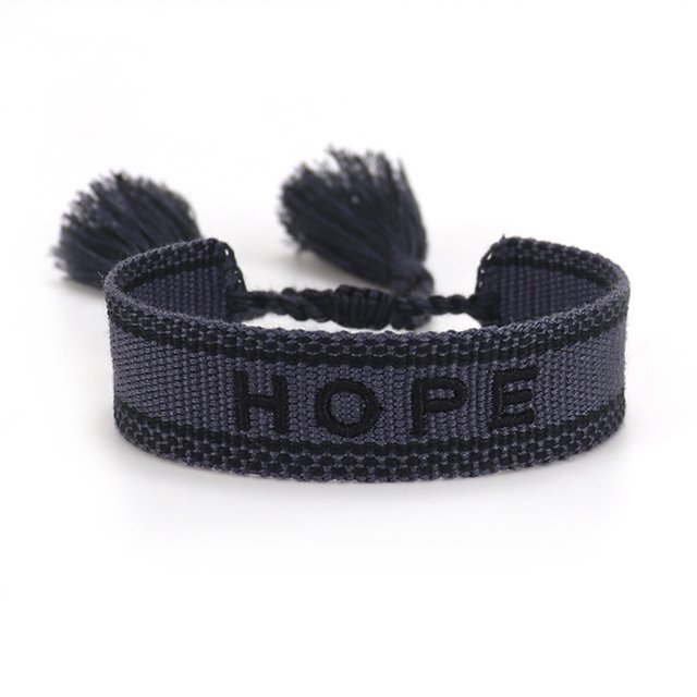 Redempat Polyester Hand Woven Friendship Bracelets With Precision Embroidery Detail Woven Tassels Deep Blue - hose