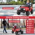 thumbnail image 4 of Gymax 12V Kids Ride on Truck Car w/Remote Control Threaded Wheels 3 Speeds LED Lights Red, 4 of 10