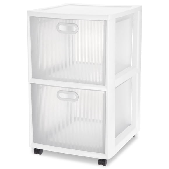 Sterilite Ultra™ 2 Drawer Cart- White