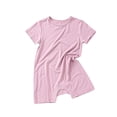 thumbnail image 2 of Combinaison pour Bébés Filles, Combinaison d'Été pour Enfants Garçons et Filles Bébé à Boutons Manches Courtes Col Rond Mignonne Unie Shorts Combinaisons, 2 of 3