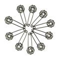 thumbnail image 3 of lionlar Lot de 2-3 10 Pcs Épingles Hijab Filigranes Ajourées Fleur Cœur Bricolage Broche Bijoux Noir 2 Pcs, 3 of 8