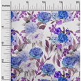 thumbnail image 1 of oneOone Georgette Viscose Purple Fabric Florals Sewing Craft Projects Fabric Prints By Yard 42 Inch Wide, 1 of 4