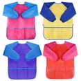 thumbnail image 4 of PVCS Children Waterproof Artist Painting Aprons Long Sleeve With 3 Pockets For Age 2-6 Gift for Kids, 4 of 6
