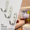 thumbnail image 3 of 10XSolid Stainless Steel Wall Mount Single Hook Heavy Duty Rustproof Coat Hanger, 3 of 8