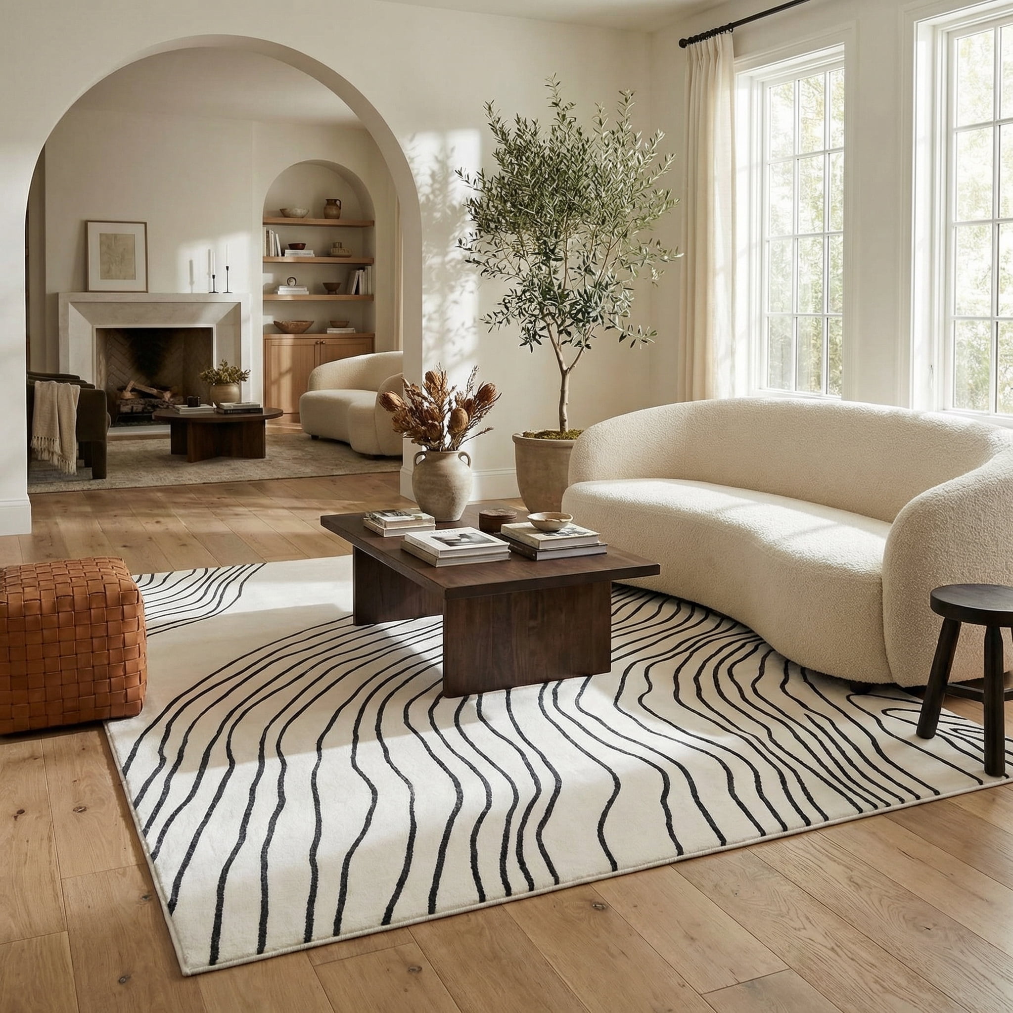 Rug Branch Minimalist Abstract Indoor Area