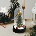 thumbnail image 2 of Feltree Snow Globe with LED Christmas Tree - Mini Desktop Decoration with Color Changing Lights & Built-in Snowy Scene, Ornament for Home, Office, Holiday Decor - Battery Operated Night Light, 2 of 7