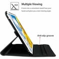thumbnail image 2 of Étui Pivotant à Rotation à 360° pour Apple iPad Pro 13 Pouces 2024, Support à Angles Multiples, Couverture en Cuir PU, Réveil Automatique avec Sangle Élastique de Protection - Noir, 2 of 5
