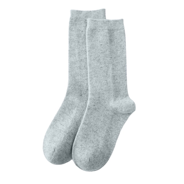 Women's Casual Home Solid Color Mid-Calf Socks, Warm Wool, Polyester, One Size Fits Shoe Sizes 35-42