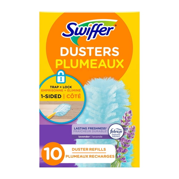 Swiffer Dusters Refill for Cleaning, Feather & Microfiber Duster Alternative, Lavender, 10 Count