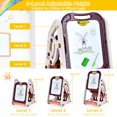 thumbnail image 4 of Patiojoy 3-in-1 Height Adjustable Kids Art Easel Double Sided Magnetic Whiteboard & Chalkboard with Book Rack Red, 4 of 6